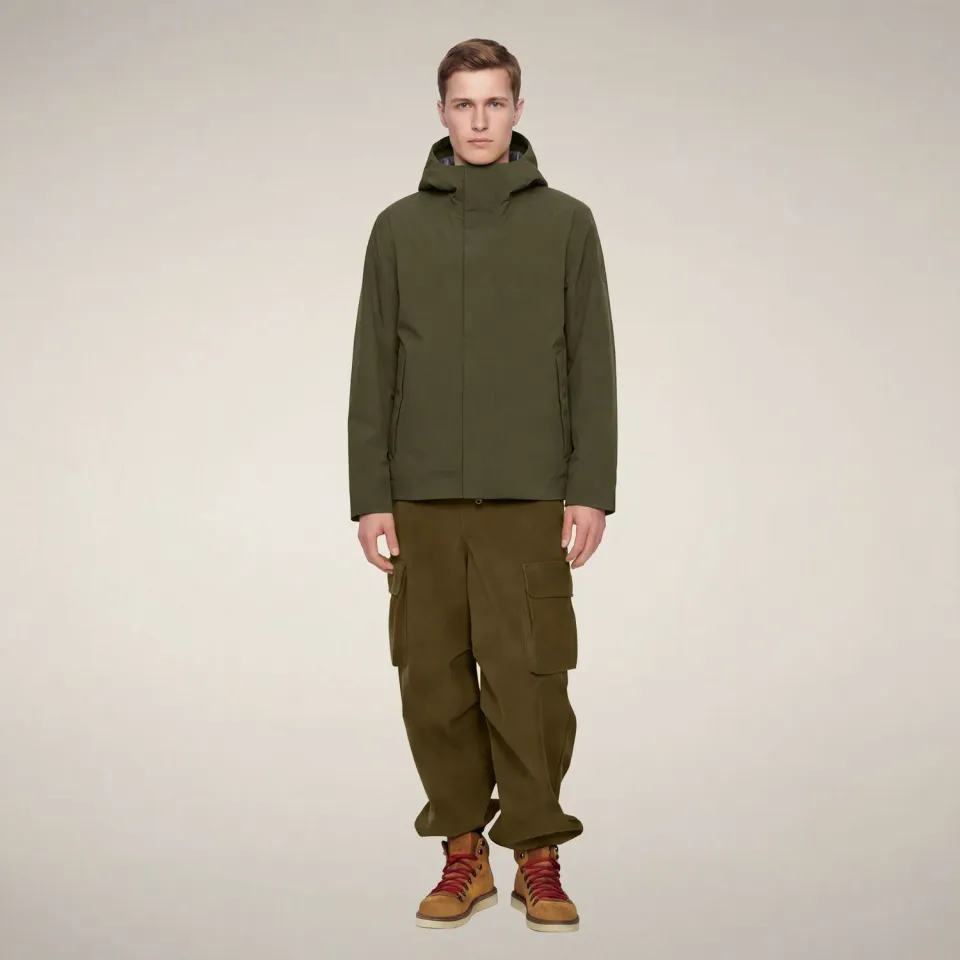 Save The Duck 5-Way Torvin Combined parka herre slangegrønn 3-i-1