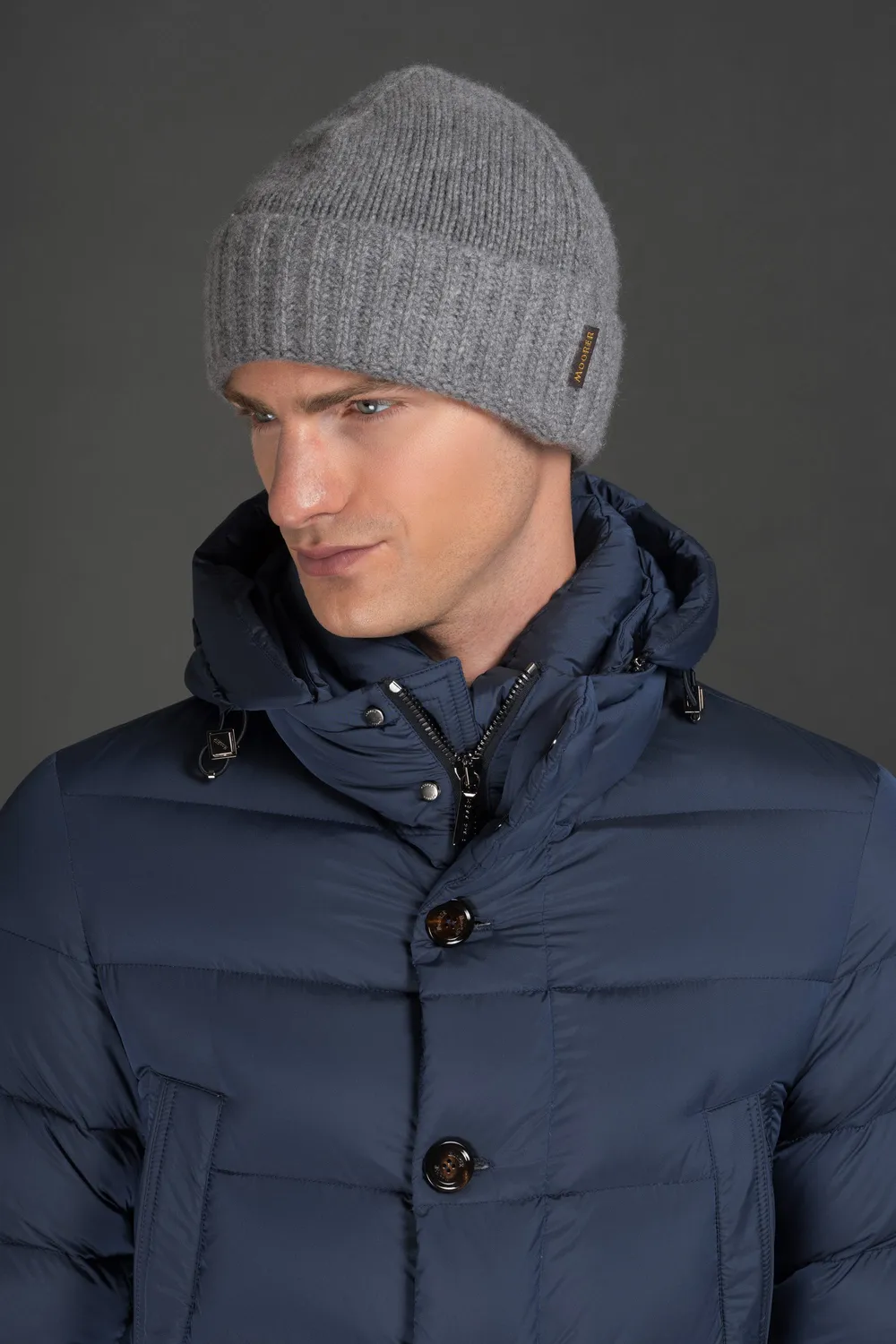 Moorer BERET-CWS lue Beluga one size cashmere