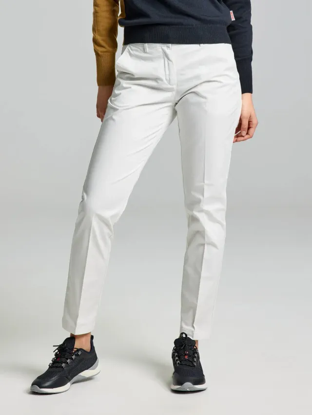 Slam Deck WS Light Chino Pant damebukse Off White lett