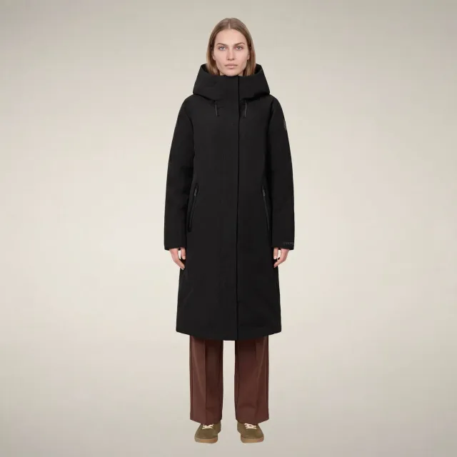 Save The Duck Pro-Tech Kataina parka dame svart vann- og vindtett