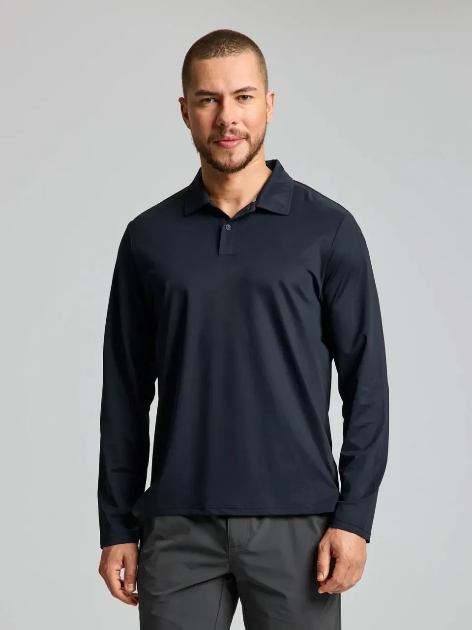 Slam Tech Piqué Polo LS poloskjorte hvit UV-beskyttelse