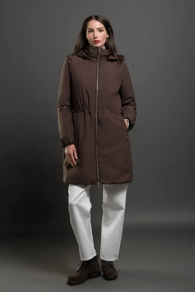 Moorer SHILA-STP dunparkas vanntett CHOCOLATE