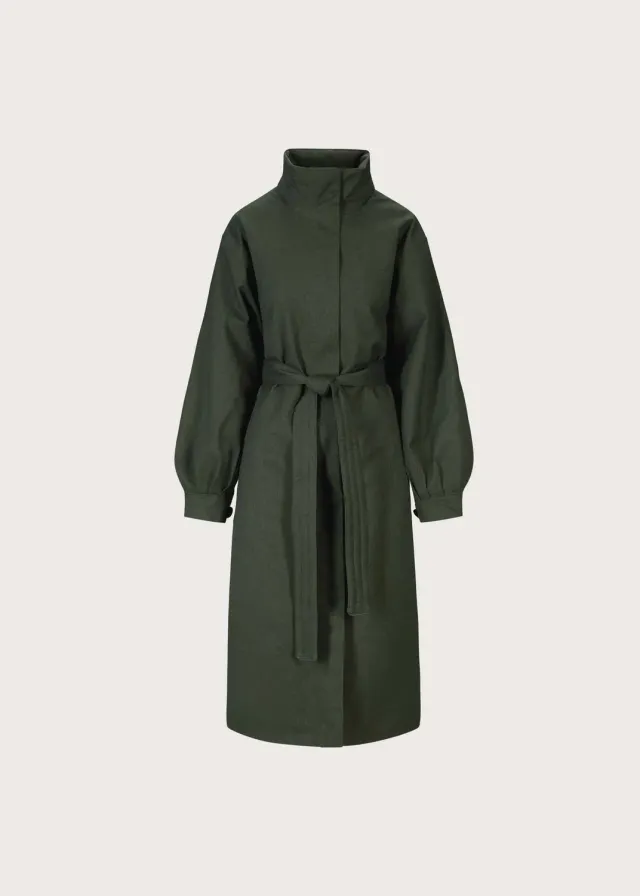 Brgn Rossby Maxi Coat kåpe Rosin Dark Green foret