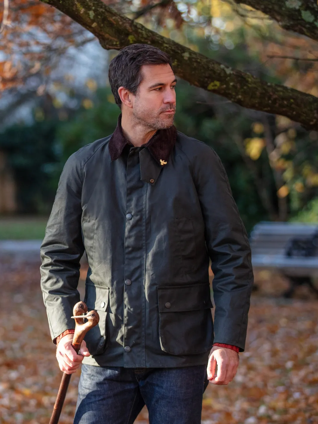 John Partridge Landowner Wax Walking Jacket voksjakke Sage Green