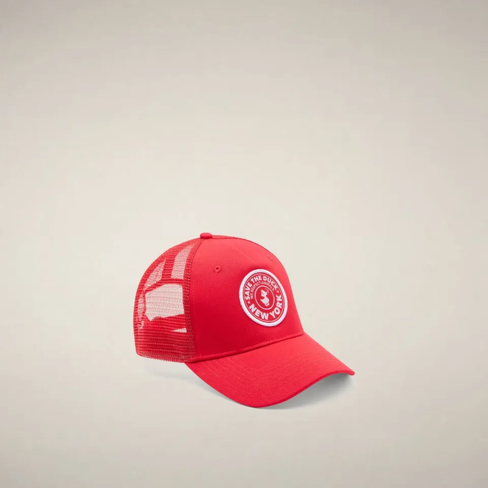 Save The Duck Noa caps Jack Red New York unisex økologisk bomull