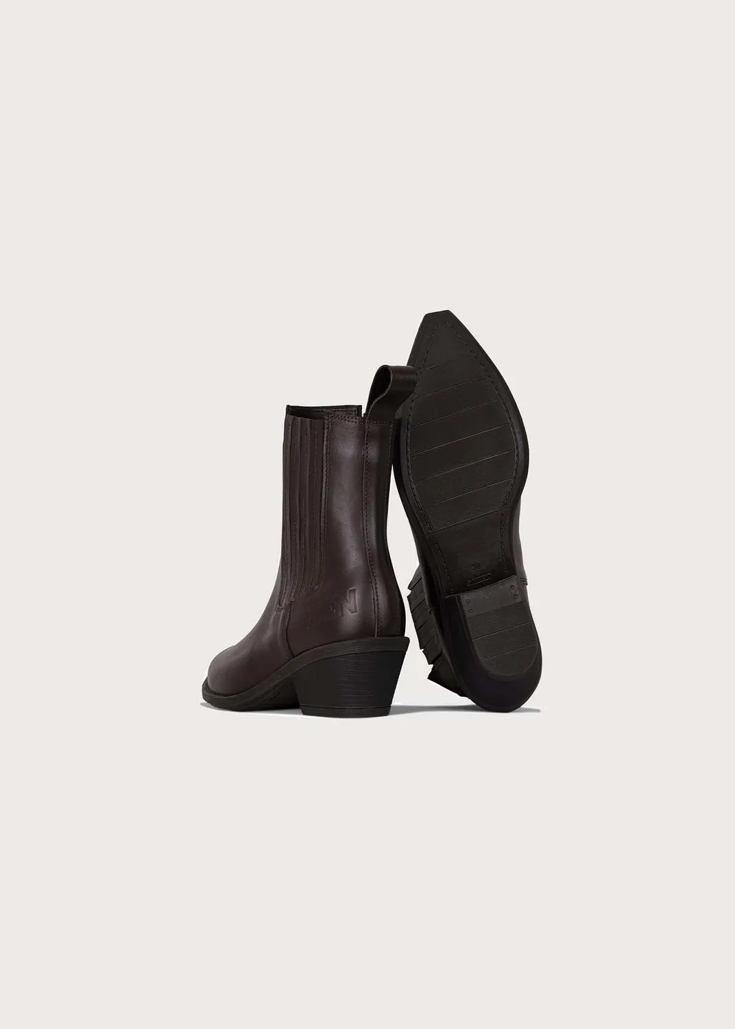 Brgn Sleek Boot boots brun skinn