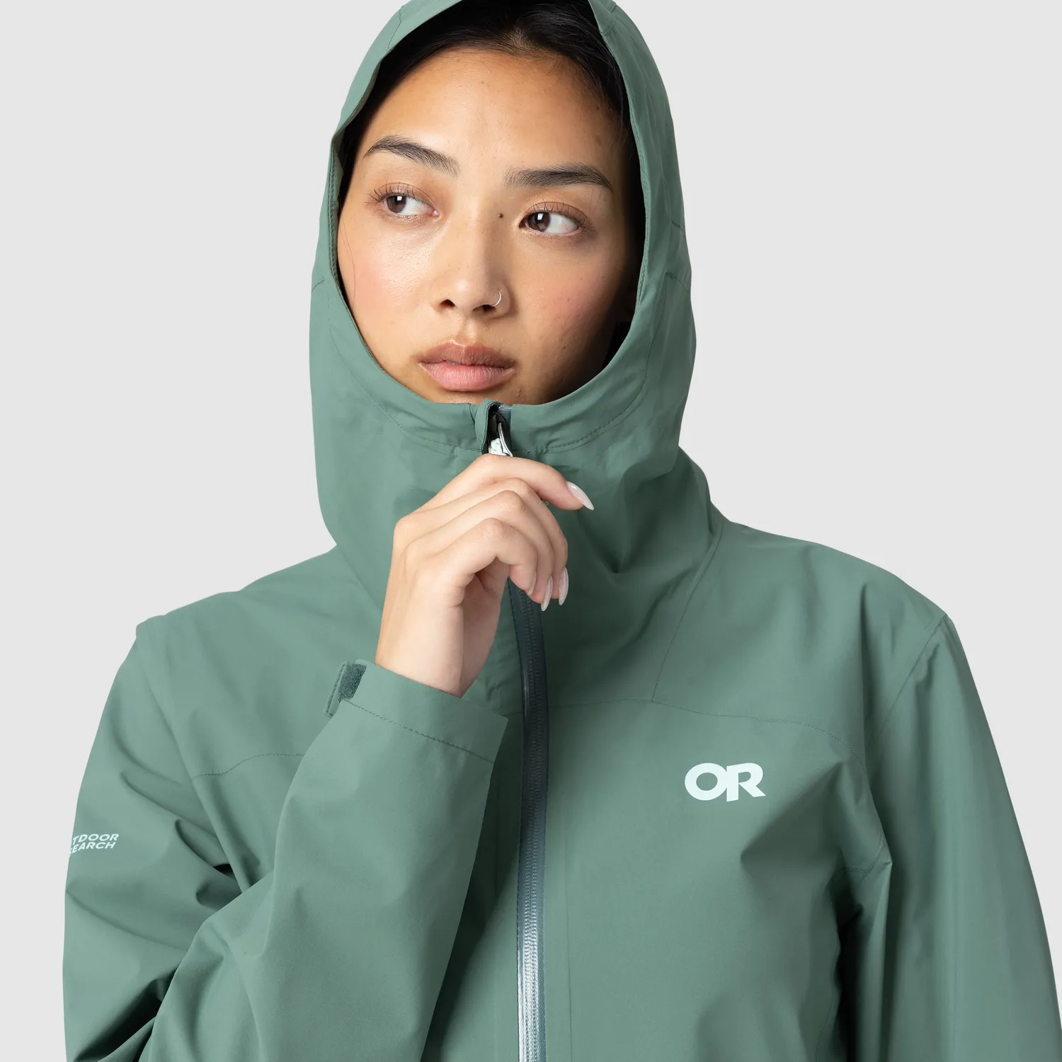 Outdoor Research Stratoburst Stretch Rain Jacket regnjakke dame Malachite