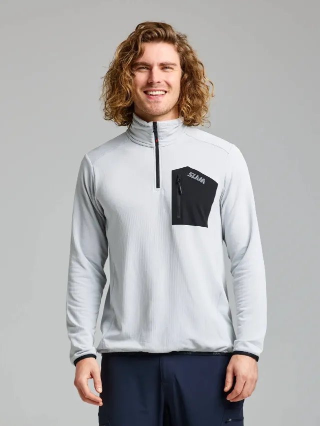 Slam ACT Light Grid Fleece herre med glidelås