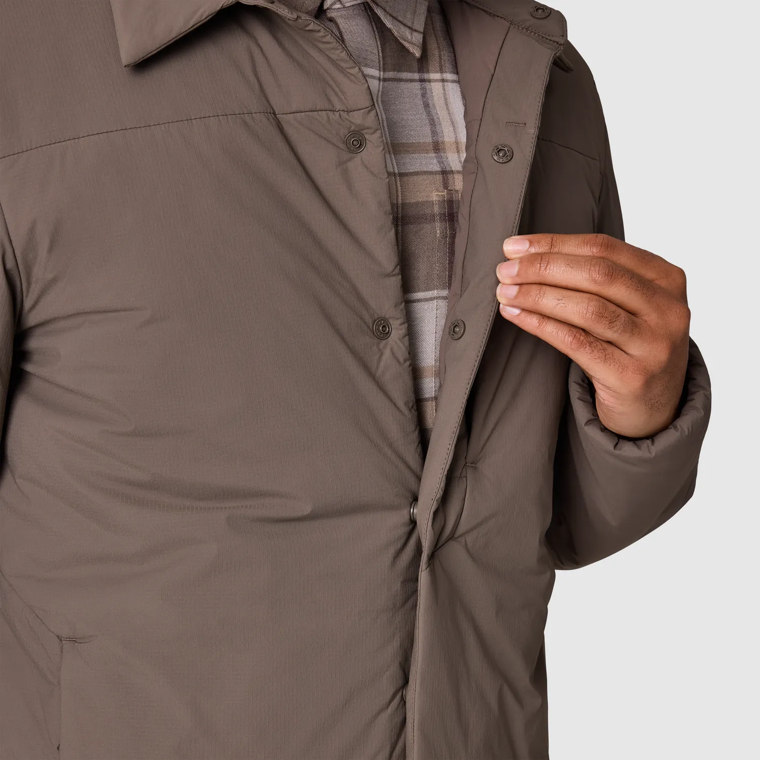 Outdoor Research Vesper Insulated Shirt Jacket skjortejakke herre Gravel