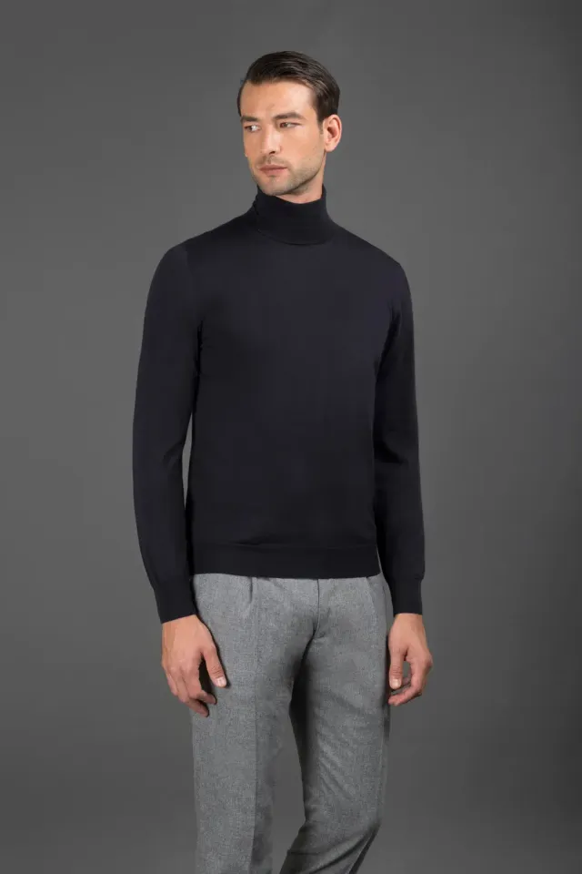 Moorer TODI-W18 høyhalset genser beige merinoull