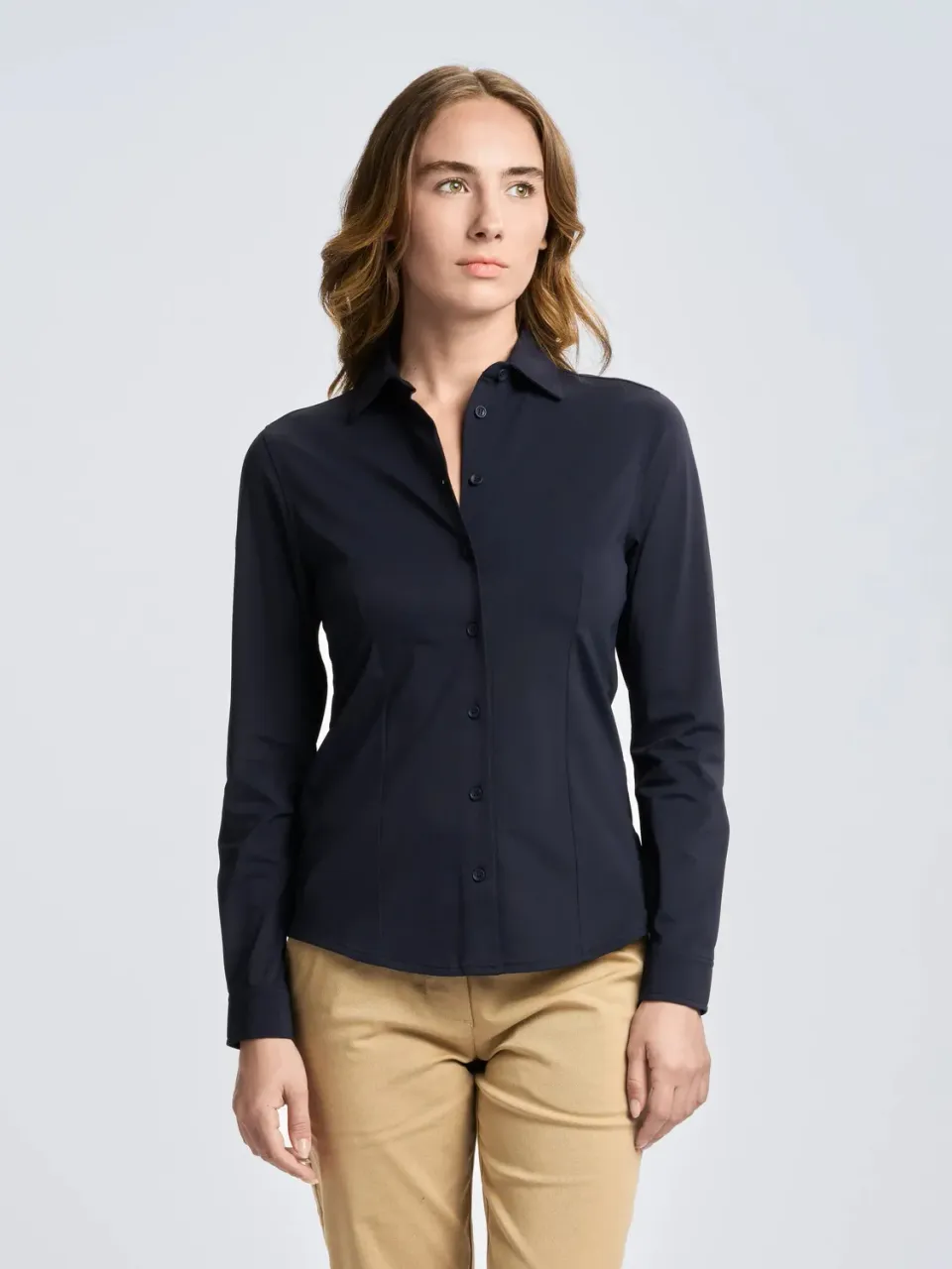 Slam Tech WS Tech Piqué Shirt LS skjorte dame UPF 50+