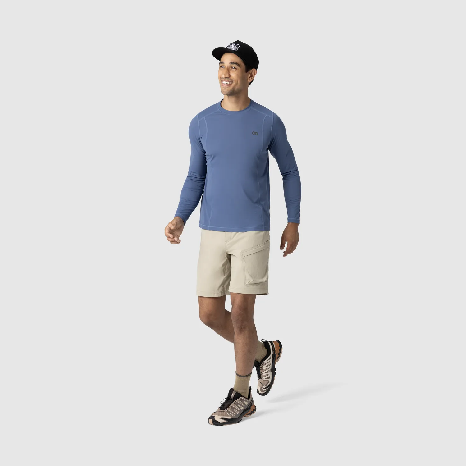 Outdoor Research Echo Men's Echo Long Sleeve Tee langermet trøye, Skyline, lett