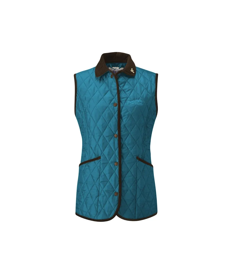 John Partridge Moorland quiltet vest petrol/sand lett 60 g vattering
