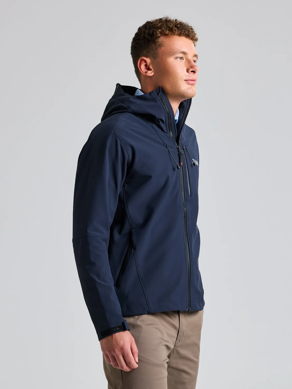 Slam Softshell Hoodie softshelljakke Dark Navy/Aluminium fleece